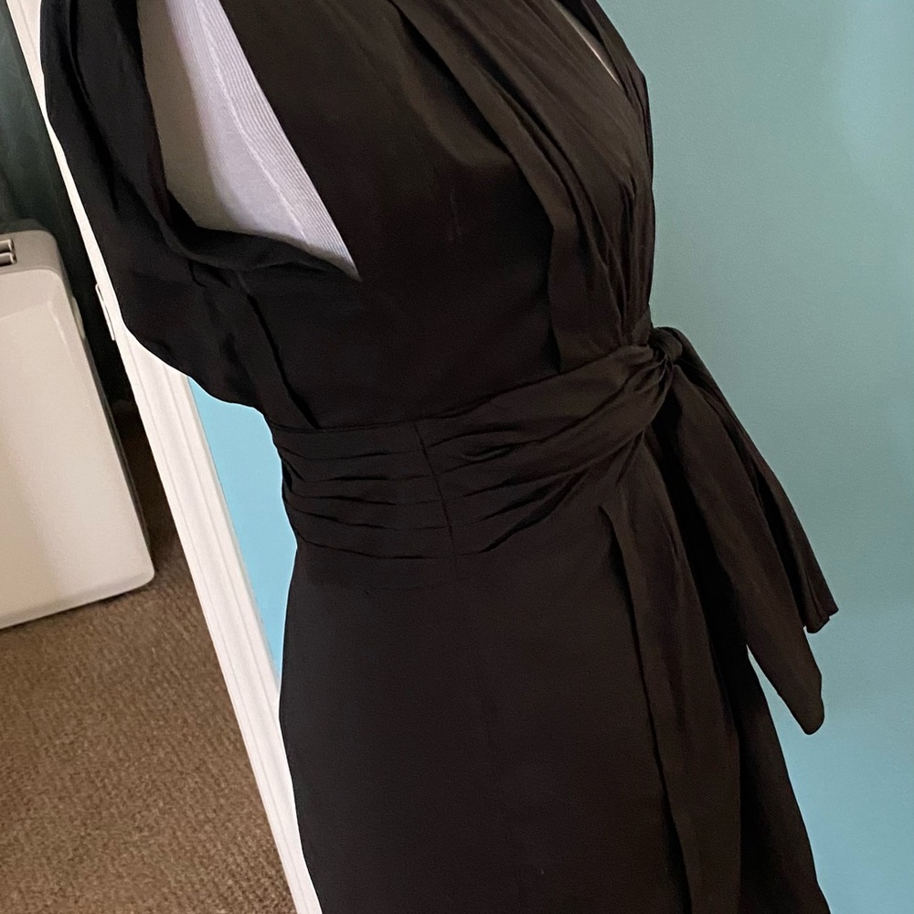 BCBG MAXAZRIA black cotton blend midi dress - sz 4